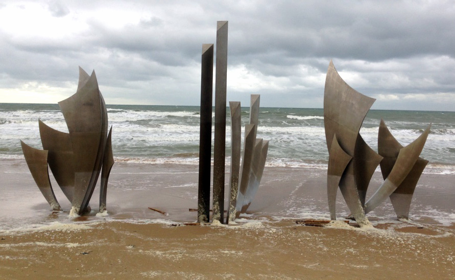 Tribute to the 1st Infantry Division at Omaha Beach, Normandy, the Big Red One, from Ft. Riley, Kansas.